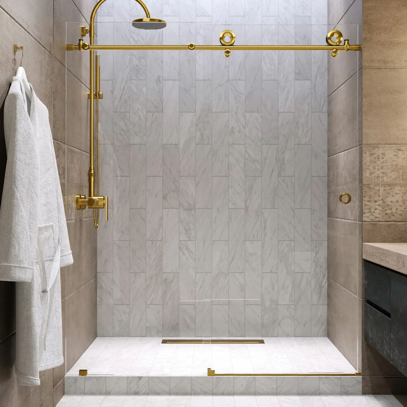 Hotel Series Frameless Sliding Shower Door